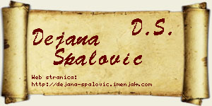 Dejana Spalović vizit kartica